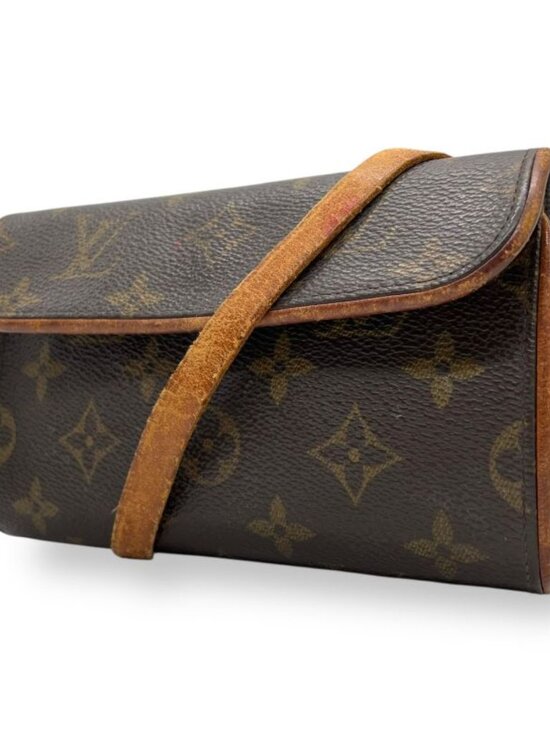 Louis Vuitton Monogram Pochette Florentine Waist Bag Leather Gold Brown K6